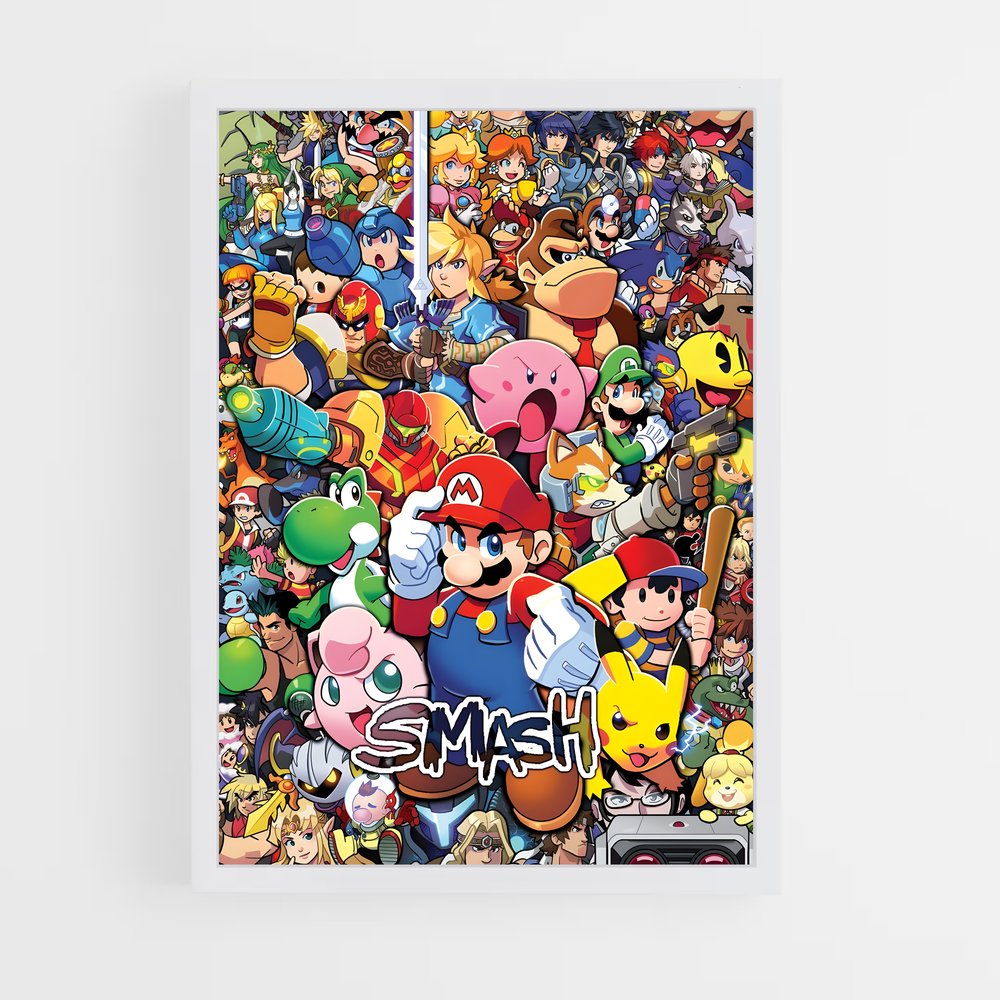 Poster Smash Legend – affiche Super Smash Bros (vue 3)